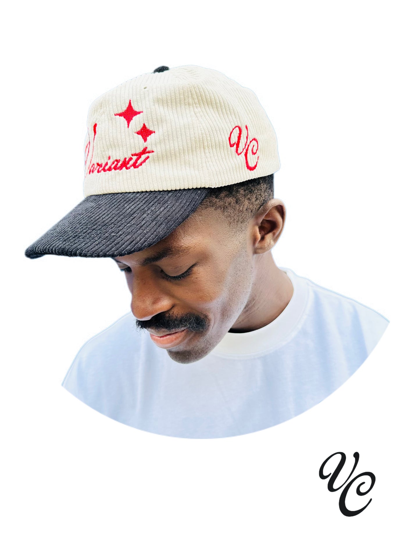 Variant Corduroy Hat White/Black